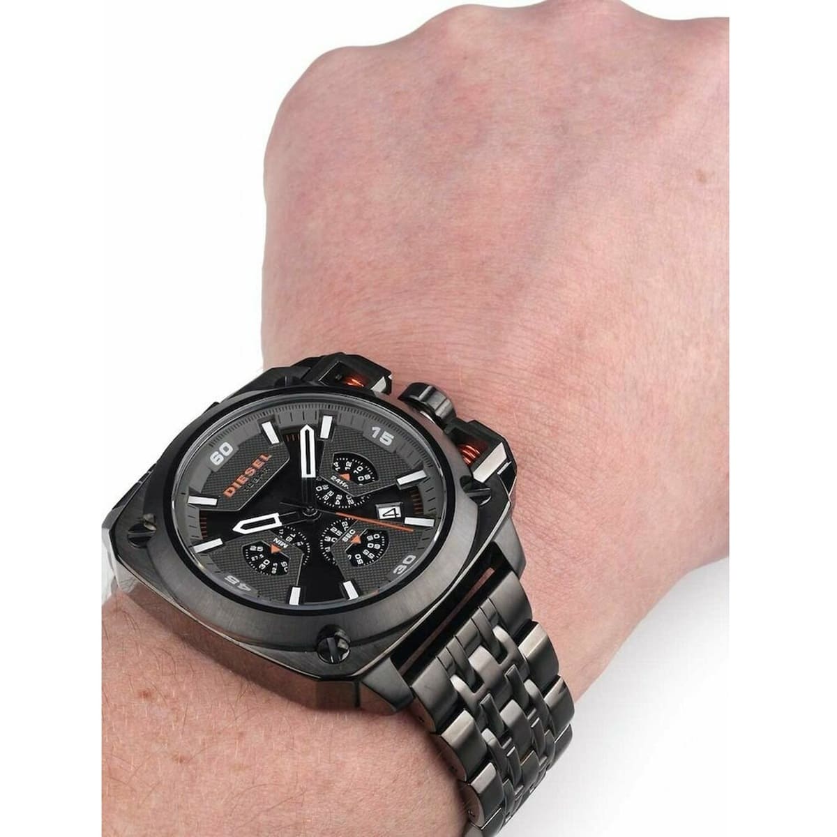  Shop Authentic Diesel BAMF Chronograph Gray Dial Gray Steel Strap Watch For Men - DZ7344 - Luxxuri