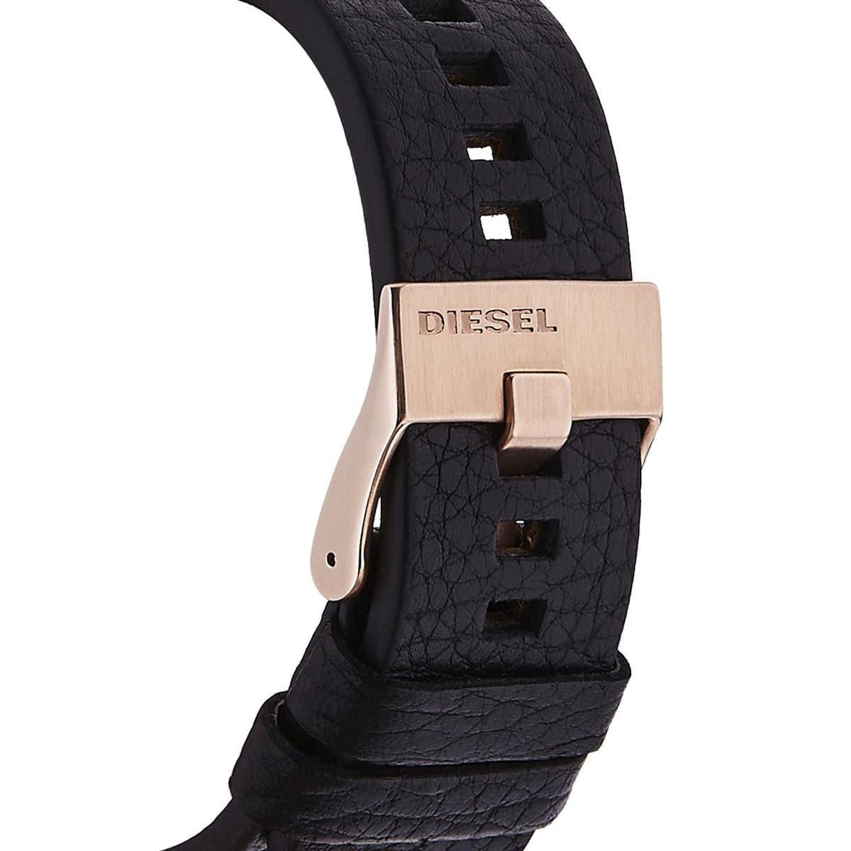  Shop Authentic Diesel BAMF Chronograph Black Dial Black Leather Strap Watch For Men - DZ7346 - Luxxuri