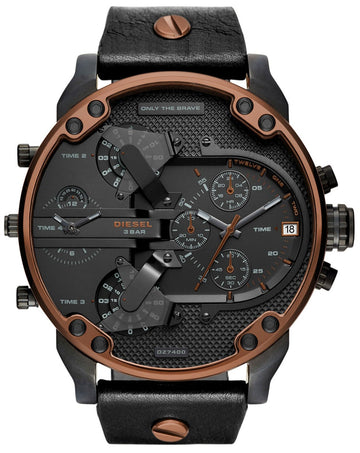  Shop Authentic Diesel Mr Daddy 2.0 Chronograph Black Dial Black Steel Strap Watch For Men - DZ7400 - Luxxuri