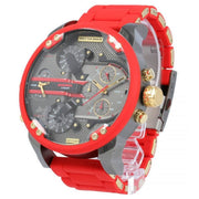  Shop Authentic Diesel Mr Daddy 2.0 Chronograph Grey Dial Red Rubber Strap Watch For Men - DZ7430 - Luxxuri