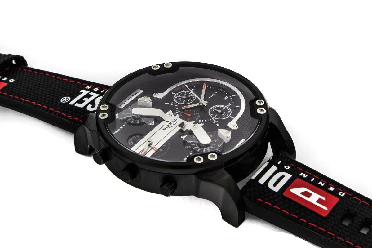  Shop Authentic Diesel Mr. Daddy 2.0 Quartz Black Dial Black Nylon Strap Watch For Men - DZ7433 - Luxxuri