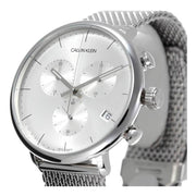  Shop Authentic Calvin Klein High Noon Silver Dial Silver Mesh Bracelet Watch for Men - K8M27126 - Luxxuri