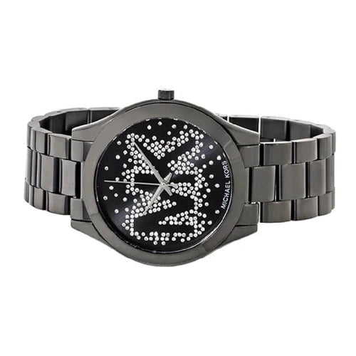  Shop Authentic Michael Kors Slim Runway Black Dial Black Steel Strap Watch for Women - MK3589 - Luxxuri