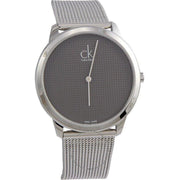  Shop Authentic Calvin Klein Minimalist Black Dial Silver Mesh Bracelet Watch for Men - K3M2112X - Luxxuri