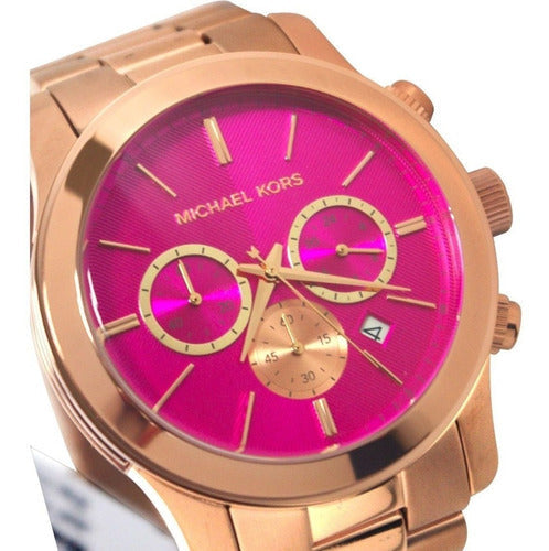  Shop Authentic Michael Kors Runway Pink Dial Rose Gold Steel Strap Watch for Women - MK5931 - Luxxuri