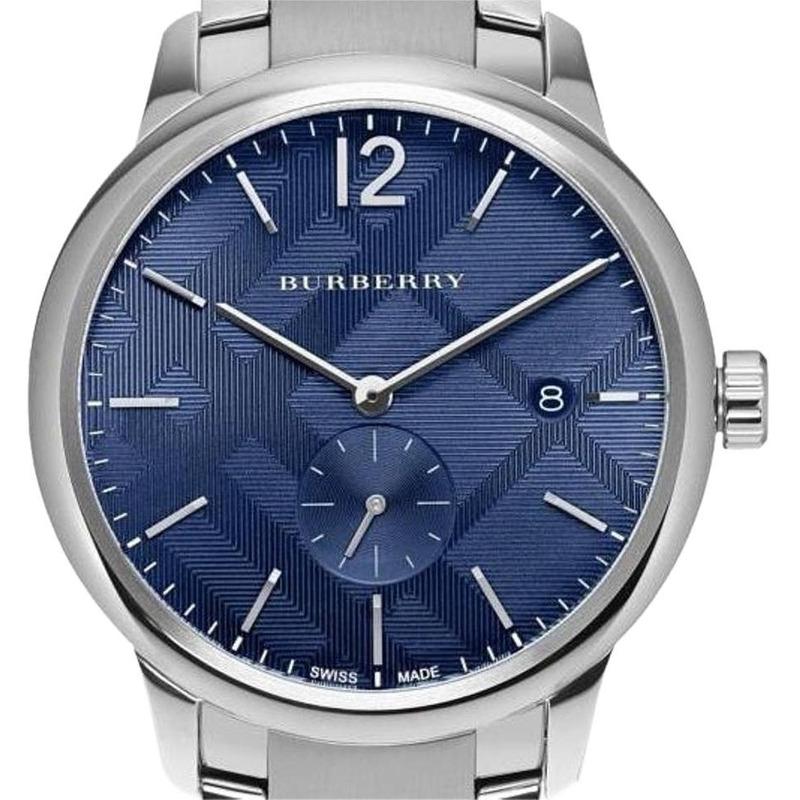  Shop Authentic Burberry The Classic Blue Dial Silver Steel Strap Watch for Men - BU10007 - Luxxuri