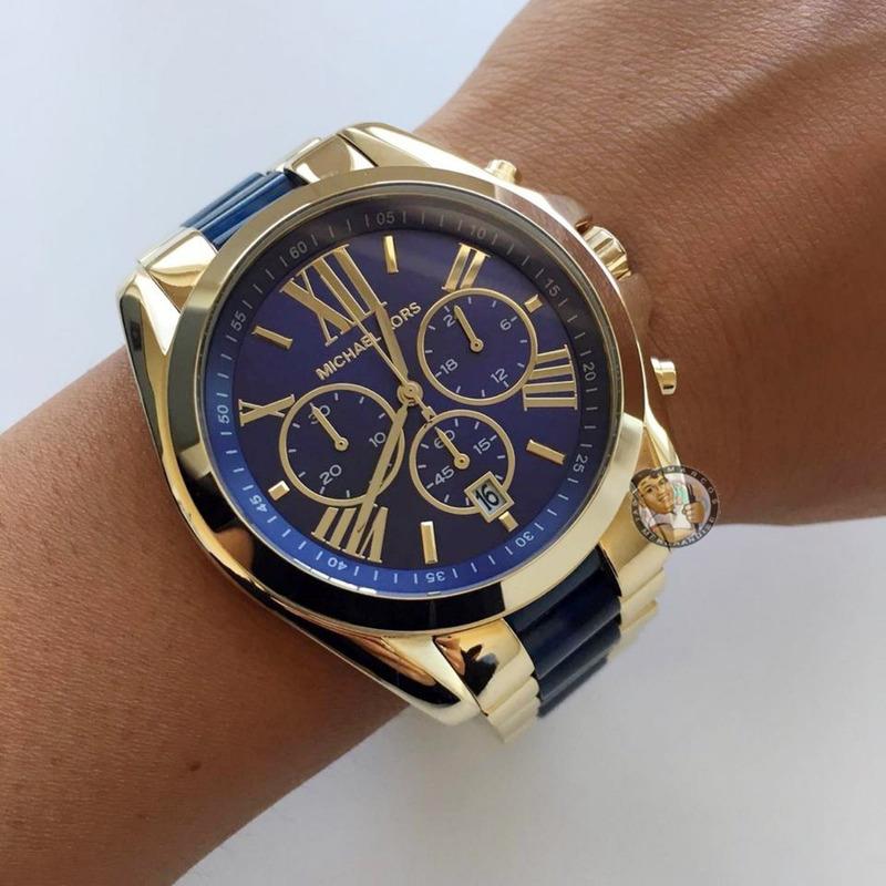  Shop Authentic Michael Kors Bradshaw Navy Blue Dial Two Tone Steel Strap Watch for Women - MK6268 - Luxxuri