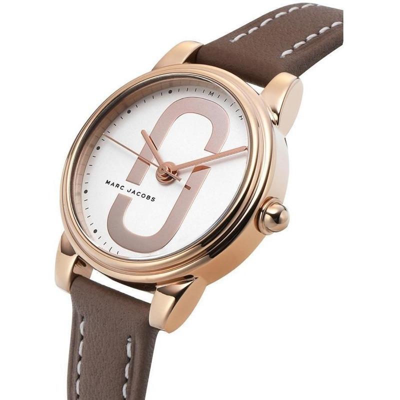  Shop Authentic Marc Jacobs Corie White Dial Brown Leather Strap Watch for Women - MJ1581 - Luxxuri