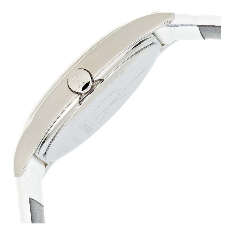  Shop Authentic Calvin Klein Skirt White Dial White Leather Strap Watch for Women - K2U231K6 - Luxxuri
