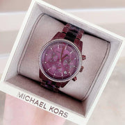  Shop Authentic Michael Kors Ritz Chronograph Purple Dial Purple Steel Strap Watch For Women - MK6720 - Luxxuri