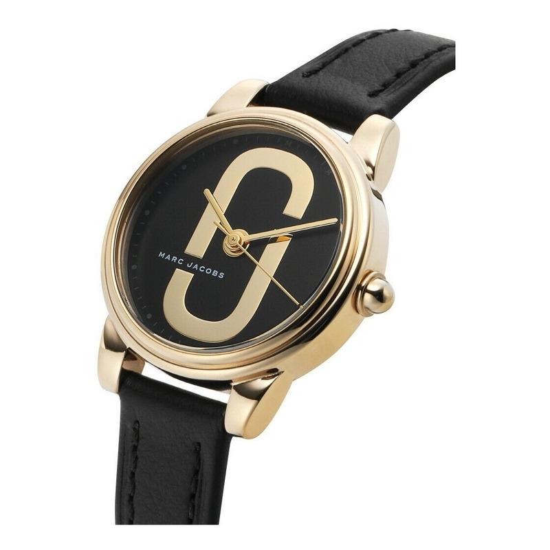  Shop Authentic Marc Jacobs Corie Black Dial Black Leather Strap Watch for Women - MJ1580 - Luxxuri