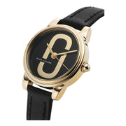  Shop Authentic Marc Jacobs Corie Black Dial Black Leather Strap Watch for Women - MJ1580 - Luxxuri