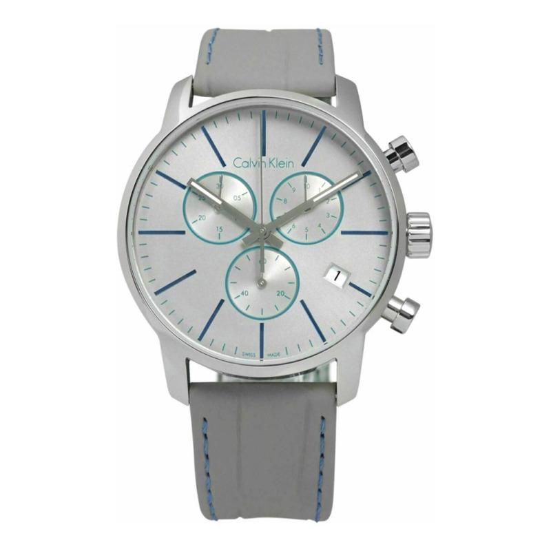  Shop Authentic Calvin Klein City Chronograph White Dial White Leather Strap Watch for Men - K2G271Q4 - Luxxuri