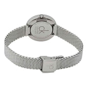  Shop Authentic Calvin Klein Firm White Dial Silver Mesh Bracelet Watch for Women - K3N23126 - Luxxuri