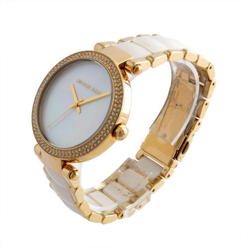  Shop Authentic Michael Kors Parker Mother of Pearl Dial Two Tone Steel Strap Watch for Women - MK6400 - Luxxuri