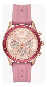  Shop Authentic Michael Kors Berkley Quartz Rose Gold Dial Pink Rubber Strap Watch for Women - MKO1039 - Luxxuri