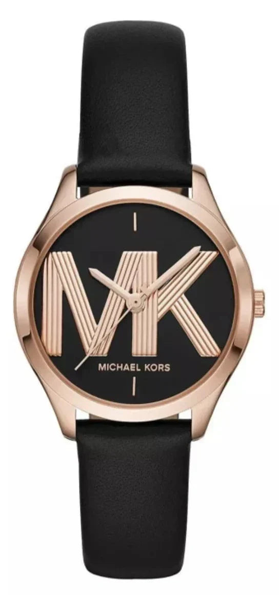  Shop Authentic Michael Kors Jaycie Quartz Black Dial Black Leather Strap Watch for Women - MK2860 - Luxxuri
