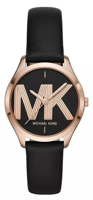  Shop Authentic Michael Kors Jaycie Quartz Black Dial Black Leather Strap Watch for Women - MK2860 - Luxxuri