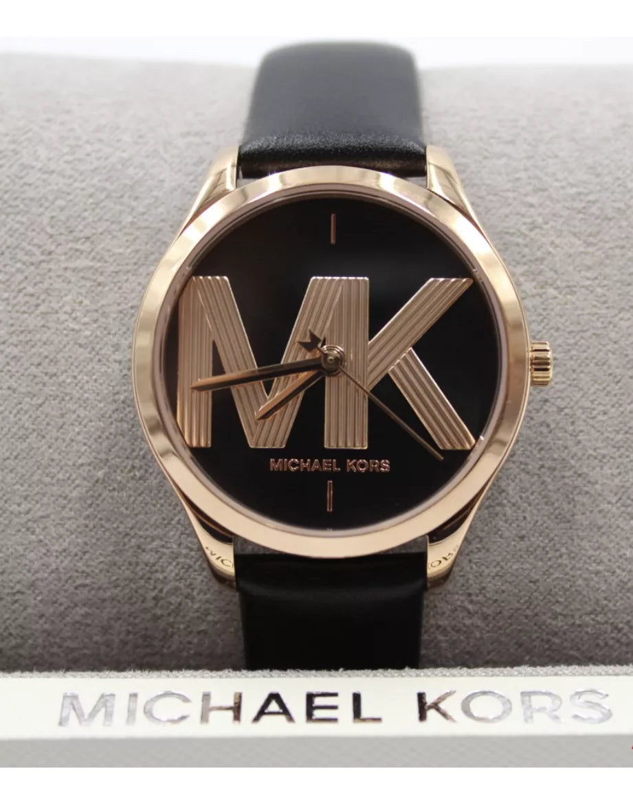  Shop Authentic Michael Kors Jaycie Quartz Black Dial Black Leather Strap Watch for Women - MK2860 - Luxxuri