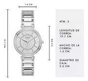  Shop Authentic Guess Montage Quartz Silver Dial Silver Steel Strap Watch For Women - GW0588L2 - Luxxuri