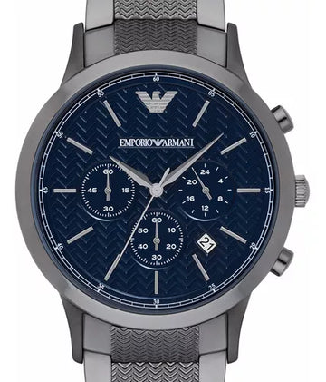  Shop Authentic Emporio Armani Renato Chronograph Quartz Blue Dial Grey Steel Strap Watch For Men - AR2505 - Luxxuri
