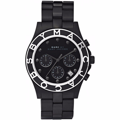  Shop Authentic Marc Jacobs Blade Chronograph Black Dial Black Steel Strap Watch for Women - MBM3083 - Luxxuri