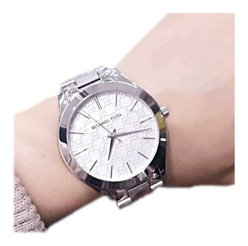  Shop Authentic Michael Kors Runway Silver Dial Silver Stainless Steel Strap Watch for Women - MK3371 - Luxxuri