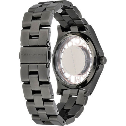  Shop Authentic Marc Jacobs Henry Skeleton Black Dial Black Steel Strap Watch for Women - MBM3254 - Luxxuri