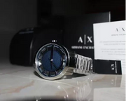  Shop Authentic Armani Exchange Hampton Chronograph Blue Dial Silver Steel Strap Watch For Men - AX2178 - Luxxuri
