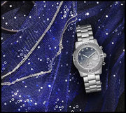  Shop Authentic Guess Confetti Diamonds Blue Dial Silver Steel Strap Watch for Women - W0774L6 - Luxxuri