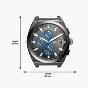  Shop Authentic Fossil Everett Chronograph Grey Dial Grey Steel Strap Watch for Men - FS5830 - Luxxuri