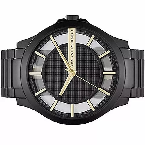  Shop Authentic Armani Exchange Hampton Chronograph Black Dial Black Steel Strap Watch For Men - AX2192 - Luxxuri
