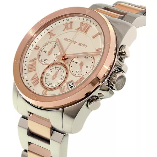  Shop Authentic Michael Kors Brecken Chronograph White Dial Two Tone Steel Strap Watch For Women - MK6368 - Luxxuri