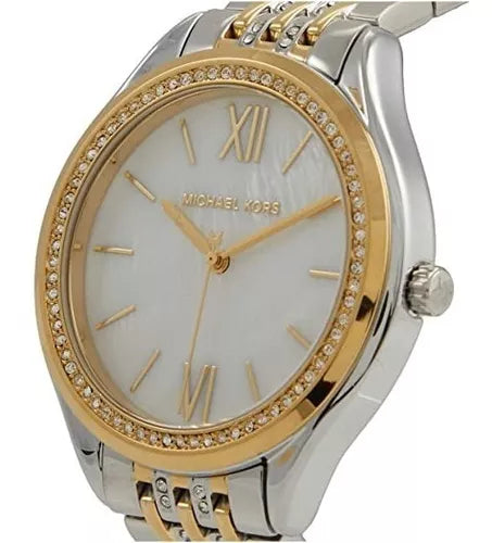  Shop Authentic Michael Kors Mindy Three Hand White Dial Two Tone Steel Strap Watch For Women - MK7084 - Luxxuri
