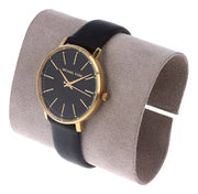  Shop Authentic Michael Kors Pyper Black Dial Black Leather Strap Watch For Women - MK2747 - Luxxuri