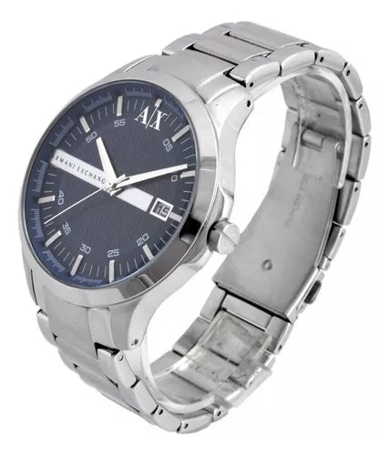  Shop Authentic Armani Exchange Hampton Chronograph Blue Dial Silver Steel Strap Watch For Men - AX2132 - Luxxuri