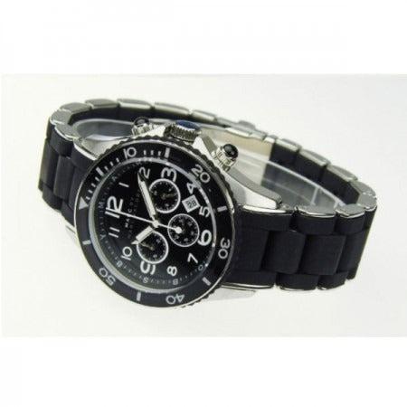  Shop Authentic Marc Jacobs Rock Chronograph Black Dial Black Silicone Strap Watch for Women - MBM2551 - Luxxuri