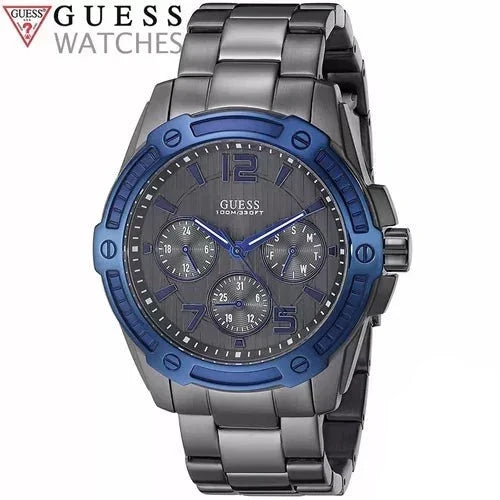  Shop Authentic Guess Flagship Multifunction Chronograph Grey Dial Grey Steel Strap Watch for Men - W0601G1 - Luxxuri