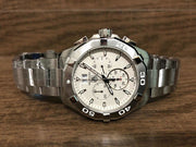  Shop Authentic Tag Heuer Aquaracer White Dial Silver Steel Strap Watch for Men - CAY1111.BA0927 - Luxxuri