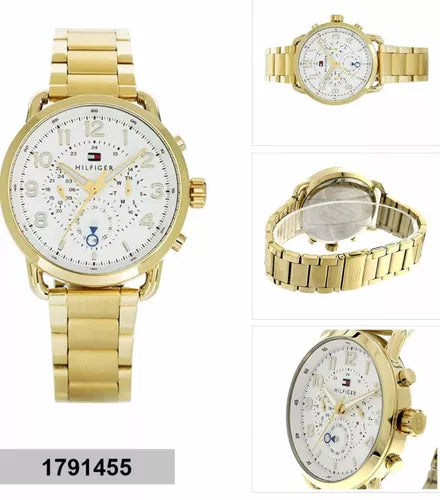  Shop Authentic Tommy Hilfiger Quartz White Dial Gold Steel Strap Watch for Men - 1791455 - Luxxuri