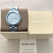  Shop Authentic Michael Kors Slim Runway Blue Dial Blue Steel Strap Watch For Women - MK4548 - Luxxuri