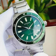  Shop Authentic Citizen Eco Drive Vintage Green Dial Silver Steel Strap Watch For Men - AW1598-70X - Luxxuri