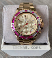  Shop Authentic Michael Kors Everest Chronograph Gold Dial Gold Steel Strap Watch for Women - MK5871 - Luxxuri