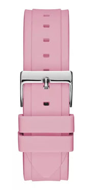  Shop Authentic Guess Zena Quartz White Dial Pink Rubber Strap Watch For Women - W1094L4 - Luxxuri