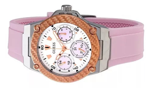  Shop Authentic Guess Zena Quartz White Dial Pink Rubber Strap Watch For Women - W1094L4 - Luxxuri
