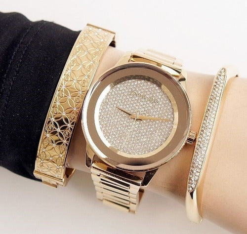  Shop Authentic Michael Kors Kinley Gold Dial Gold Steel Strap Watch for Women - MK6209 - Luxxuri