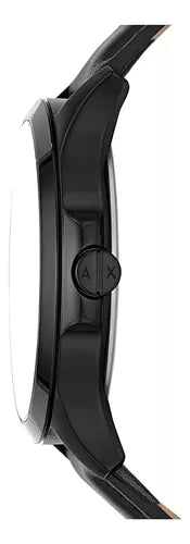  Shop Authentic Armani Exchange Hampton Quartz Blue Dial Black Leather Strap Watch for Men - AX2411 - Luxxuri