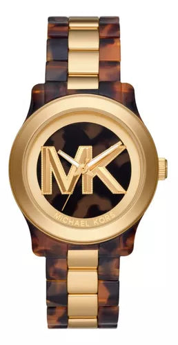  Shop Authentic Michael Kors Runway Three-Hand Brown Dial Two Tone Steel Strap Watch for Women - MK7354 - Luxxuri