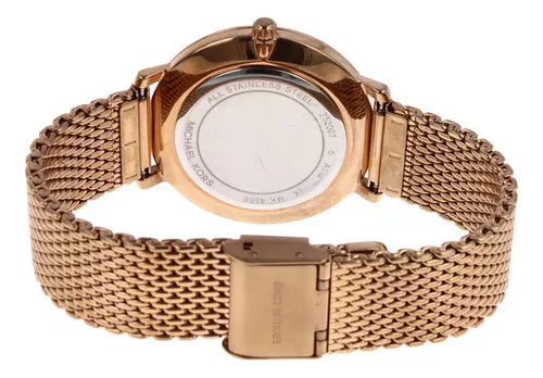  Shop Authentic Michael Kors Pyper Analog Black Dial Rose Gold Mesh Strap Watch For Women - MK4566 - Luxxuri