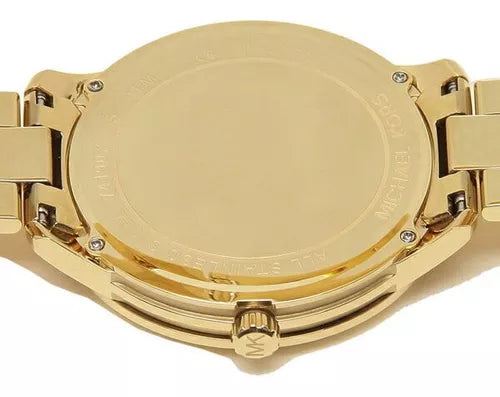  Shop Authentic Michael Kors Runway Mercer Crystals Gold Dial Gold Steel Strap Watch For Women - MK6714 - Luxxuri